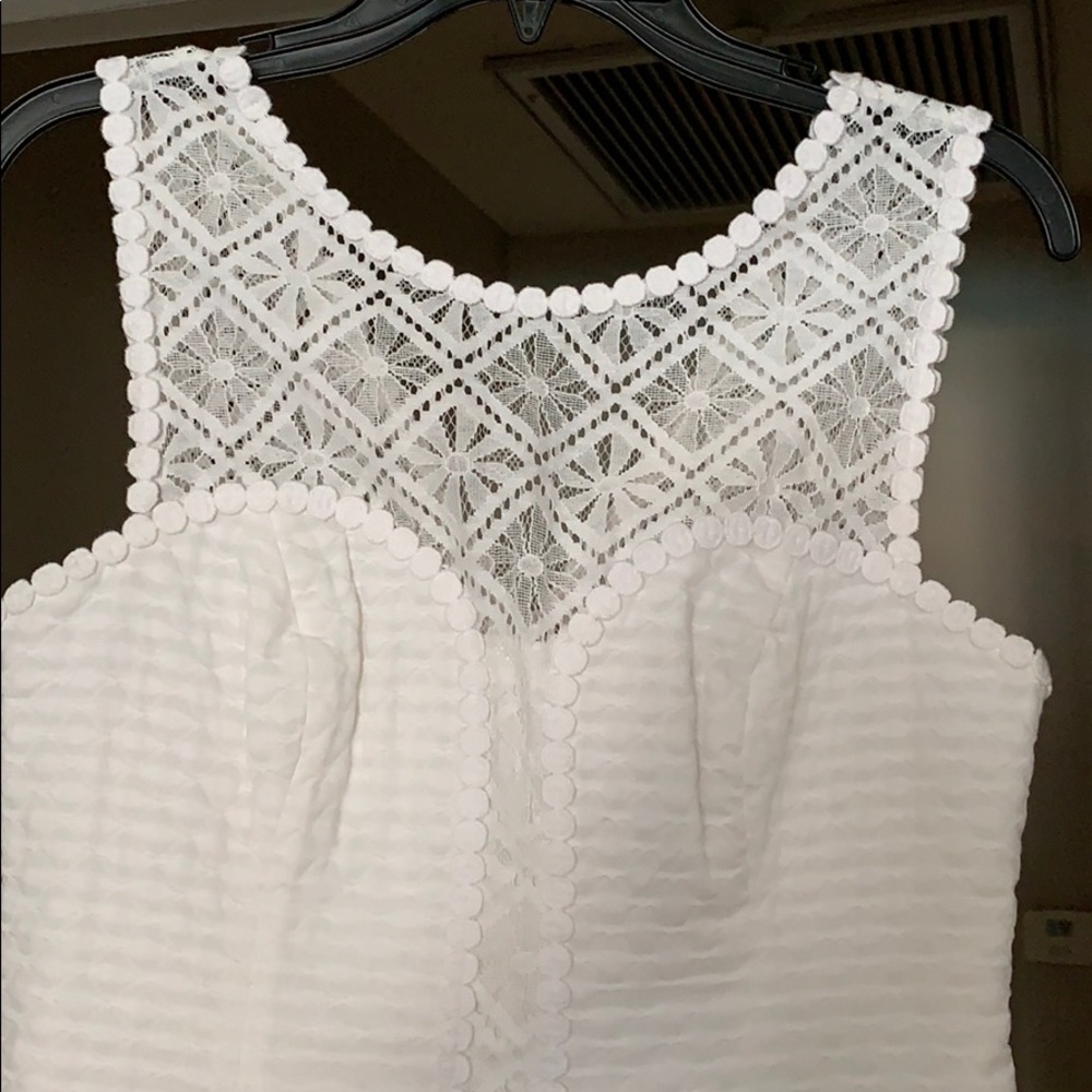 White Lilly Pulitzer lace shift dress